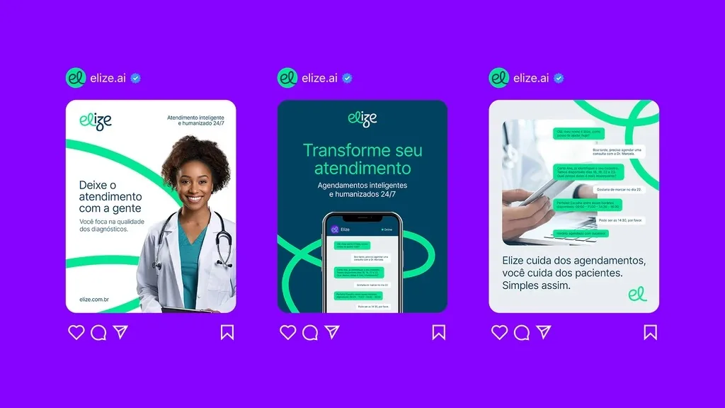 Posts da Elize para o Instagram